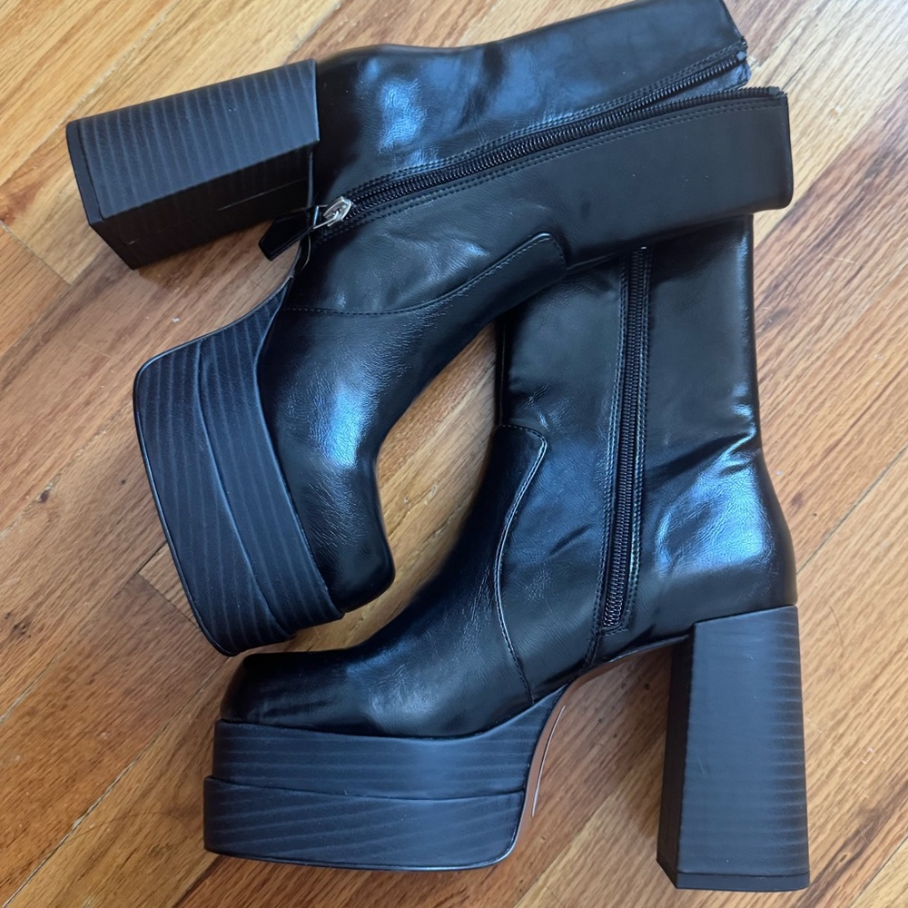 ASOS Black Platform Ankle Boots